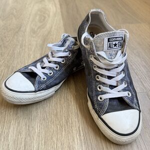 Converse Chuck Taylor Shoes Women 8 Ox White Blue Galaxy Casual Sneakers